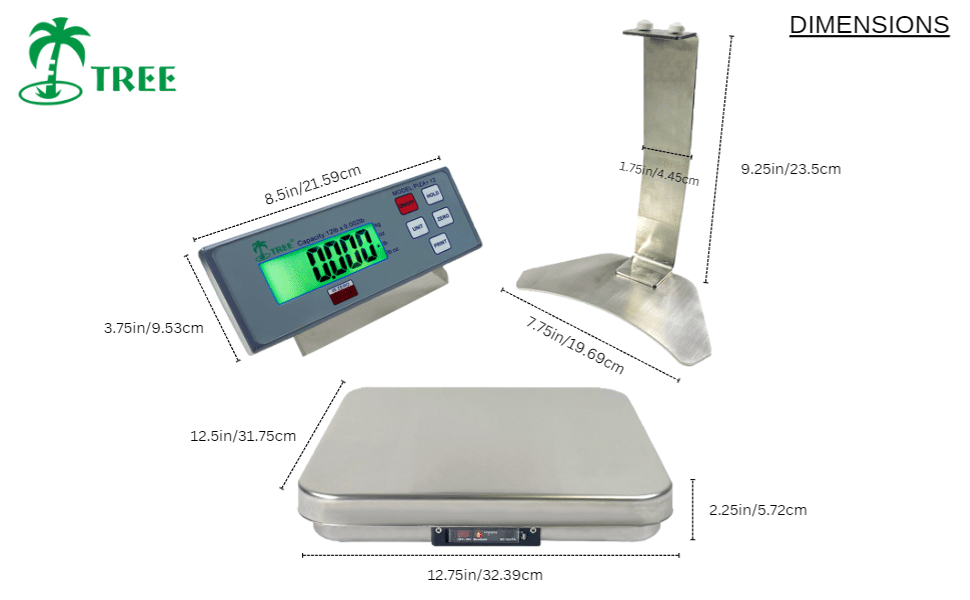 WASHDOWN & RECHARGEABLE NSF DIGITAL SCALE 33 LBS.